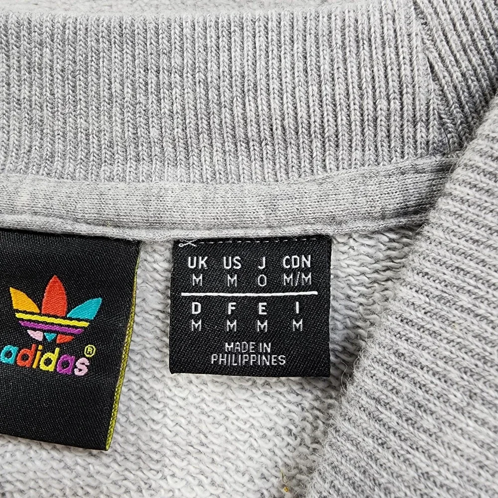 Adidas Sweatshirt Mens M Gray Pharrell Williams Kauwela Daisy Floral Trefoil